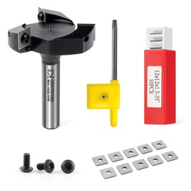 KOWOOD - Broca de enrutador de superficie con alerón CNC, vástago de 1/2 pulgadas, diámetro de corte de 2-23/64 pulgadas, longitud de corte de 15/32 pulgadas, 3 alas, alerón profesional para carpintería