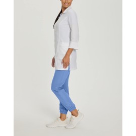 White Cross FIT Medical Lab Coat 3-Pocket Mid-Length White Coat for Women 2417 White LAR