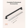 VEVOR Wall Mounted Stair Handrail, 4ft Black Iron Staircase Handrail