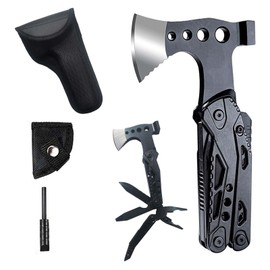 15 in 1 Camping Multi-Tool,Perfect for Men, Fathers, and Husbands,Upgraded Survival Equipment with Axe,Hammer,Pliers,Saw,Screwdriver,Bottle Opener,Whistle and Portable Sheath