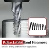 findmall 9 Set High Speed Steel Adjustable Hand Reamers 15/32