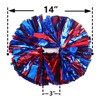 Hooshing 2PCS Blue and Red Pom Poms Cheerleading with Baton