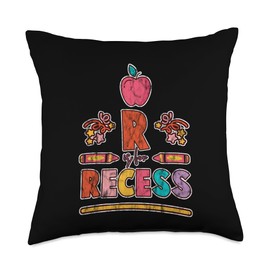 R Is For Recess School Subject Break Student Fun Throw Pillow