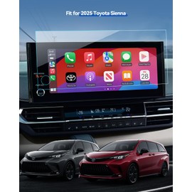LANTU Car Screen Protector for 2025 Toyota Sienna(XLE, XSE, Woodland Edition, Limited, Platinum) Accessories Navigation Touchscreen Protector Film Tempered Glass HD Clear Anti-Glare 12.3''