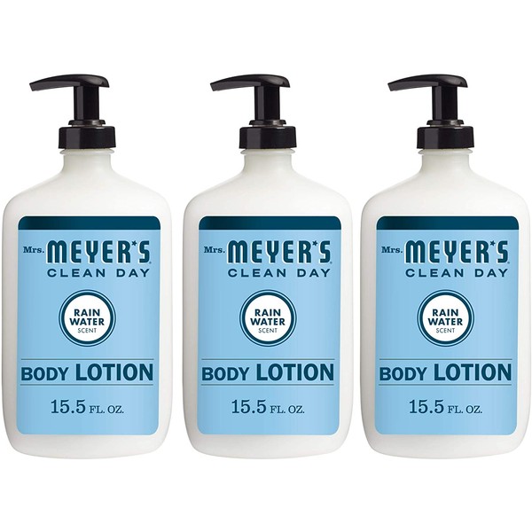 Mrs. Meyer's Clean Day Body Lotion, rainwater Scent, 15.5 Ounce Bottle (Pack of 3), 46.5 Ounce