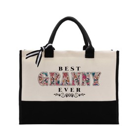 Cotton Canvas Tote Bag for Women, Canvas Tote Bag for Gifting, Tote Bag Gift for Granny, Best Granny Ever Gifts Travel Bag, Gifts for Granny Beach Canvas Tote, Granny Gift for Birthday Mother's Day