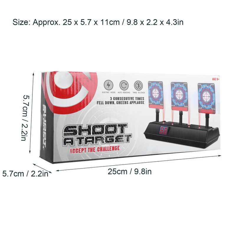 Electronic Shooting Target Auto Reset Scoring Target Sound Light Outdoor
