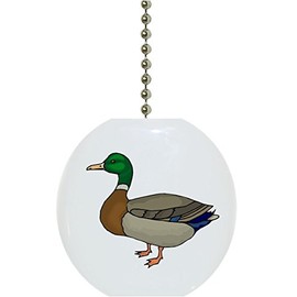 Mallard Duck Ceramic Fan Pull