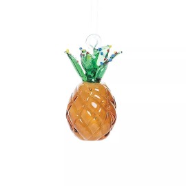 Christmas lights are us LLC Pineapple Art glass ornament