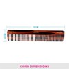 Vega Tortoise Shell Graduated Dressing Comb, Brown