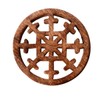 Purpledip Wooden Trivet 'Stellar Snowflake' Coaster Hot Pad Mat For