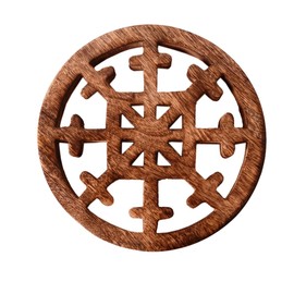 Purpledip Wooden Trivet 'Stellar Snowflake' Coaster Hot Pad Mat For Dining Table, Kitchen (11064)