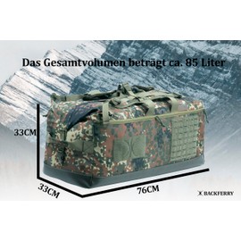 BACKFERRY Large Military Tactical Duffle Bag Duffel Backpack for Special Work,Sports,Traveling,Camping 85L