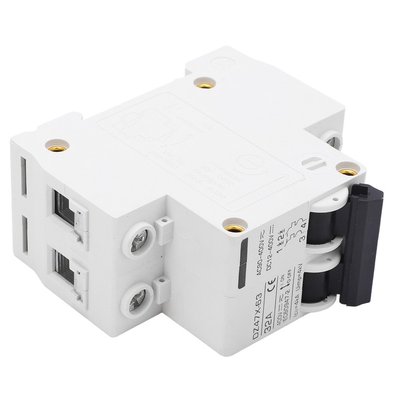 2P Miniature Circuit Breaker DIN Rail Mount Disconnect Switch for