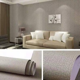 ZIBRWUON Linen Textured Fabric Wallpaper,Peel and Stick 3D Wallpaper Self-Adhesive Wallpaper Removable Wallpaper for Cabinets Counter Top Bedroom
