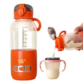 huasida Portable Bottle Warmer 250ml Milk Warmer Constant Temperature Rechargeable Bottle Warmer Heated Travel Mug for Breastmilk or Formula
