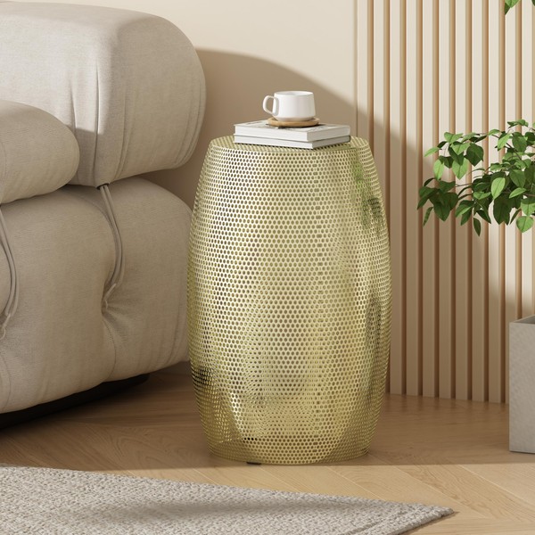 Christopher Knight Home Outdoor Side Table,Lace Cut Hollow Iron Side