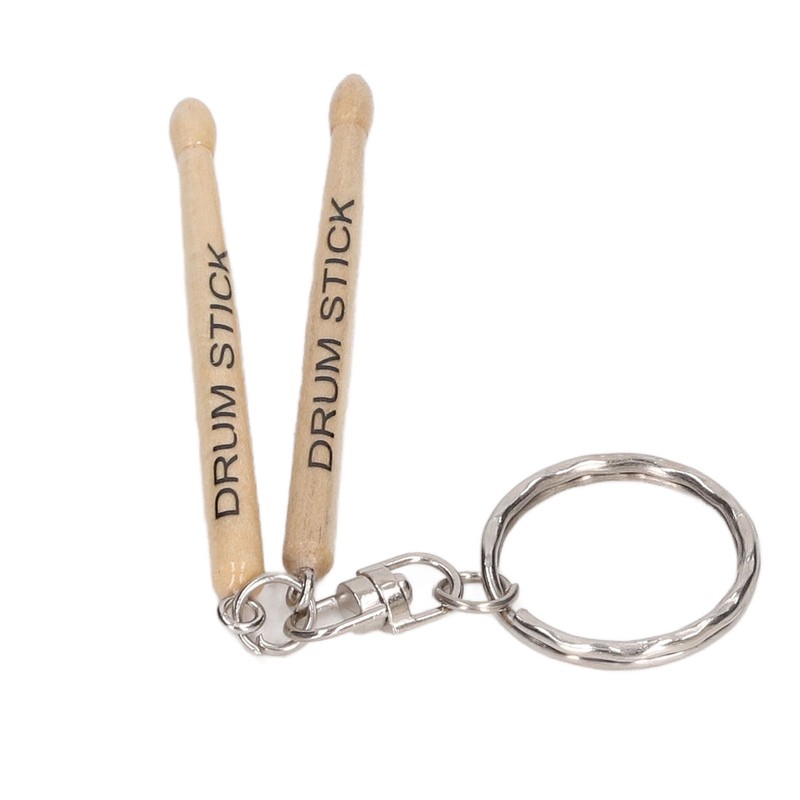 Mini Drum Sticks Keychain Wooden Decoration Accessory Percussion 2 Drumstick