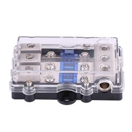 12 V Distribution Block, Mini Anl Fuse Holder, Fuse Holder 12 Volt, 3-Way Car Fuse, Auto-O Fuse Block, Electric, Universal, 60 A, Car, Vehicle, Stereo, O, Power, Fuse Box, Holder