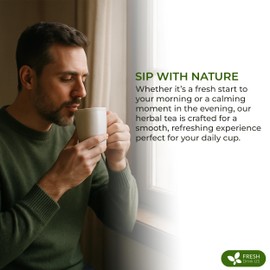 FreshDrinkUS, Premium 135 Tea Bags Men Super Tea – Herbal Blend with Senna, Dandelion Root, Ginger, Peppermint & More – 100% Natural, Sugar-Free. Caffeine-Free. Gluten-Free. Vegan