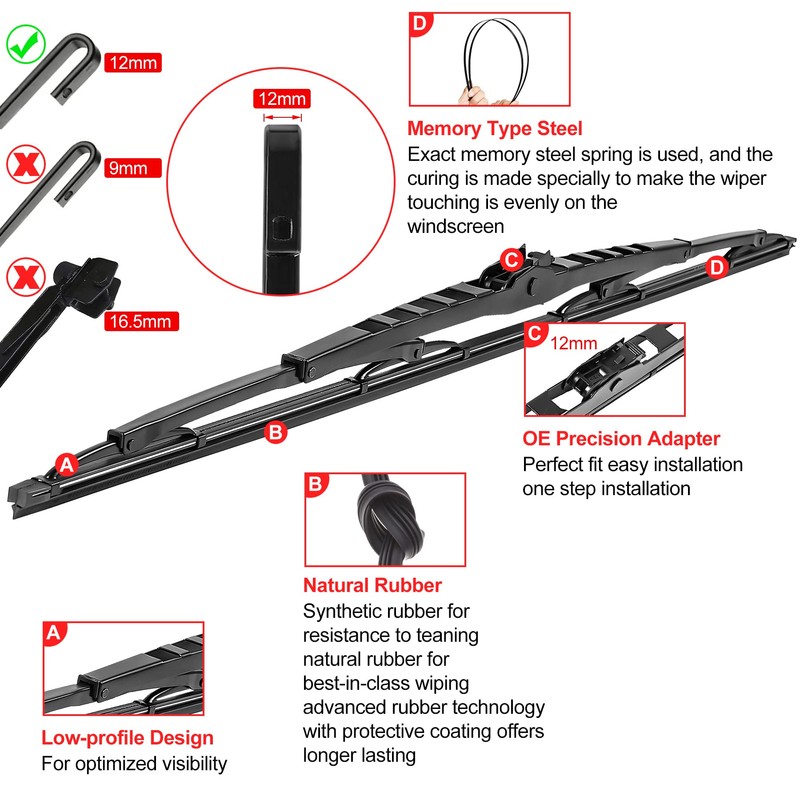 32 Inch Wiper Blade Pair for RV or Motorhome with