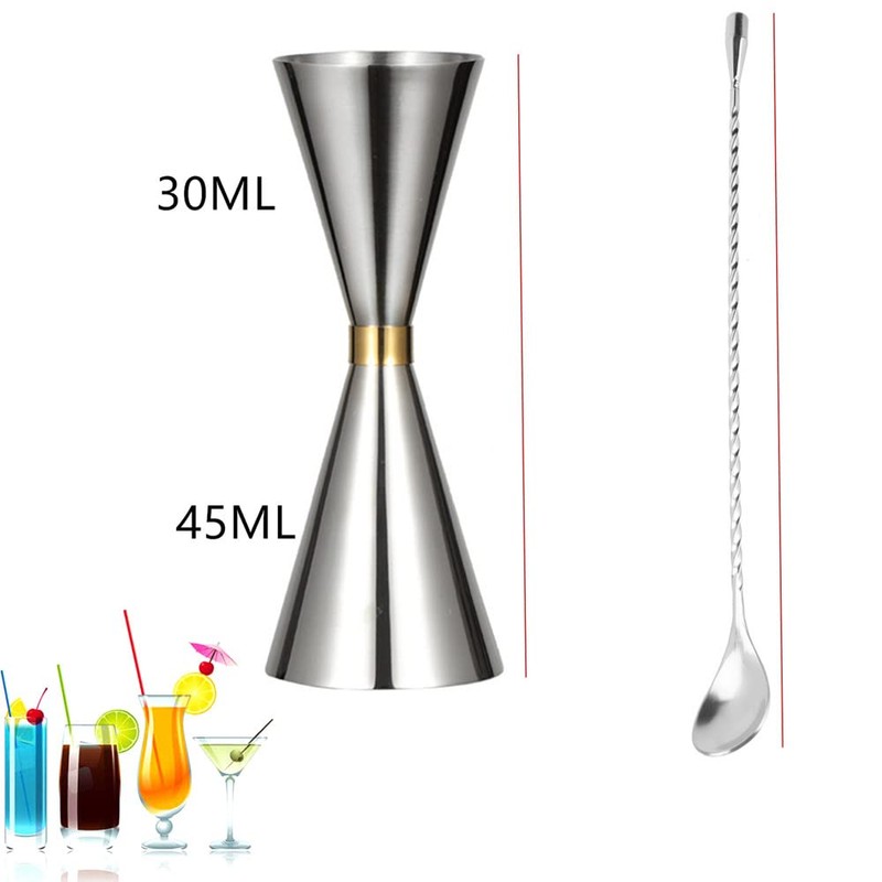 LIKENNY Jigger Cups Graduated 30ml/45ml Cocktail Measuring Cups Stainless Steel