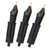 Lanxivi Set of 3 Jinhao 100 Fountain Pen Nibs with Black Section Feed (EF, F and M) Gold Trim-Compatible with Jinhao 100, X350, X850, 9036, 9065, 9016 and 9013