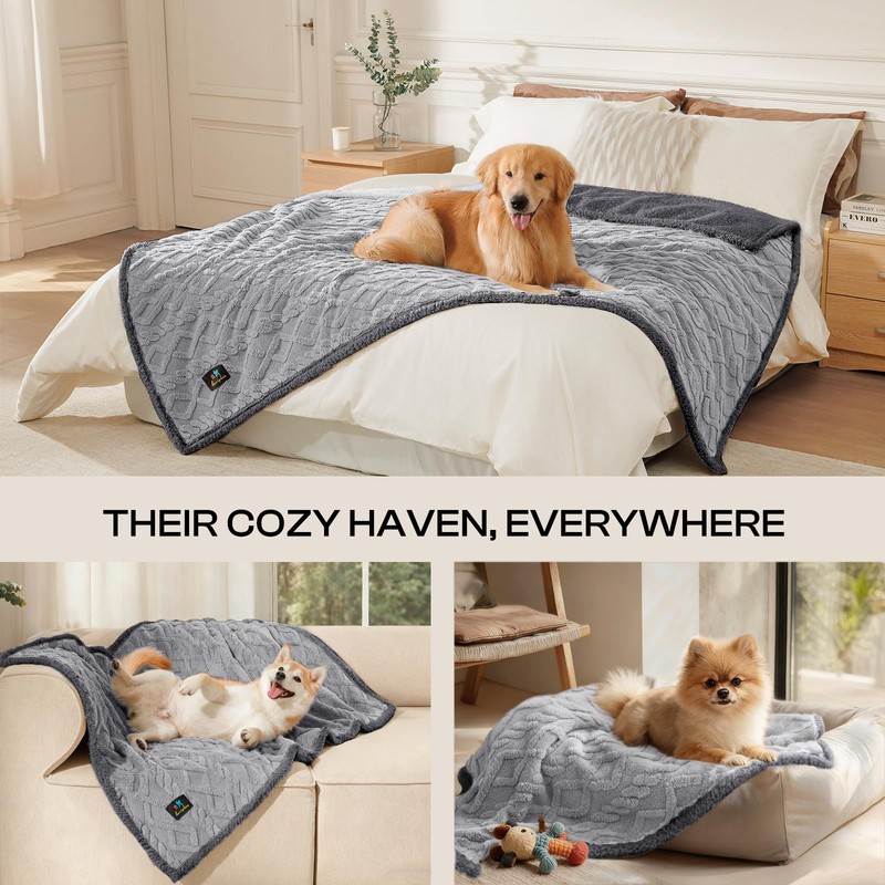 Luciphia Waterproof Pet Blanket, Liquid Pee Proof Dog Blankets for