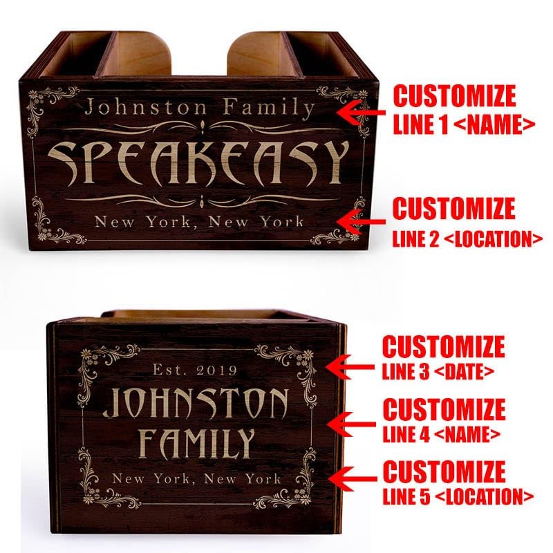 Barconic Wooden Utensil Holder Napkin Bar Caddy – 4.5 x