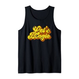 Lets Boogie Shirt Vintage Dancing 1980s Disco Themed Party Tank Top