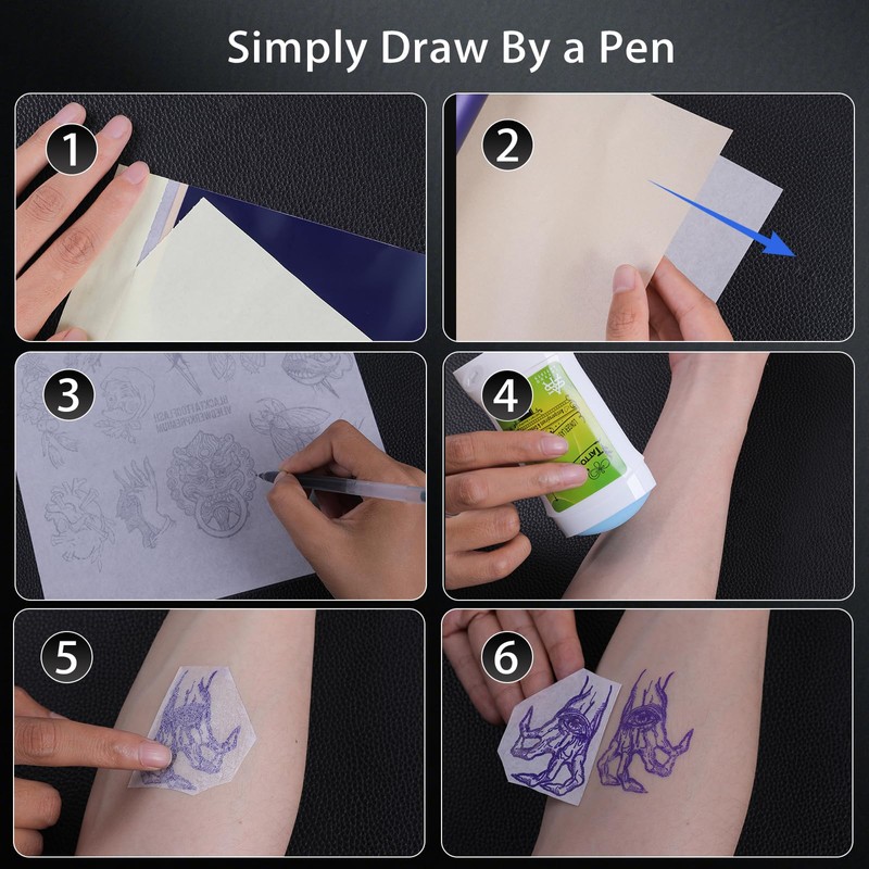 Stencil Transfer Paper for Tattooing - 30 Sheets Temporary Tattoo