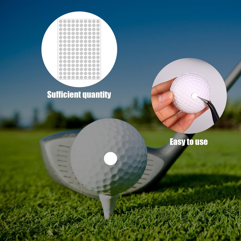 Sinbana 150pcs White Reflective Dot Stickers for Golf Clubs &