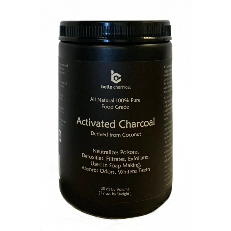 Belle Chemical LARGE - Less-Mess Jar - Coconut Activated Charcoal
