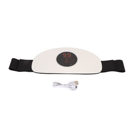 Belly Thermal Bag Pad Massage Multi Functional Rechargeable Electric Waist Belt Device White