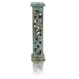 Wooden Incense Stick & Cone Burner Holder Tower Large Organic Eco Friendly Ash Catcher Agarbatti Holder Rustic Style Hand Carved For Meditation Aromatherapy Home Fragrance Products (Blue)