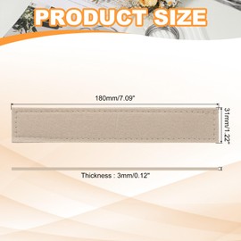 PATIKIL Purse Base Shaper 7 x 1.2 Inch, Purse Bottom Insert Felt Bag Shaper Saver Liner Board for Wallet on Chain Bags, Beige