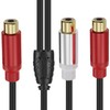 Tunghey 2Pack RCA Splitter Cable, 1 Female to 2 Female