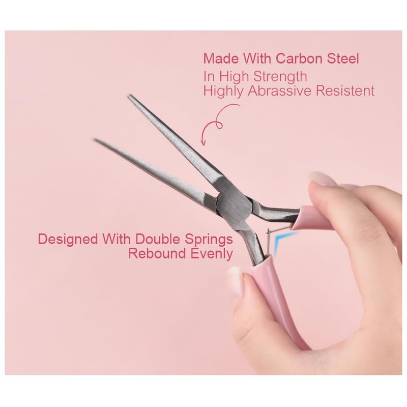 Rolabling 4.5 inch Nail Art Sharping Long Pliers Acrylic Tips