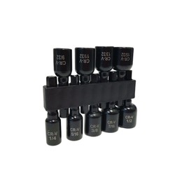 9 Piece SAE Magnetic Nut Setter Set (1/4” Quick Change Shaft)