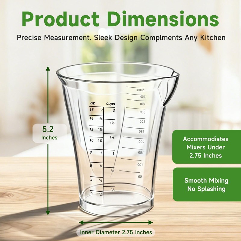 Immersion Blender cup, Blender Measuring Cup