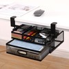 Sliding Under Desk Drawer Organizer No Drilling 2 Drawers Slide