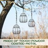 AIMALL Outdoor Hanging Bird Feeder 9.44"x3.74" Iron Wire Spring Birdcage