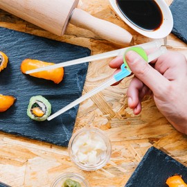 6 Pairs of Chopsticks Children, Non-Slip Chopsticks Children, Chopsticks Children's Aid, Chopsticks Aid, Reusable Chopsticks Food Aid for Children, Toddlers and Beginners (16 cm)