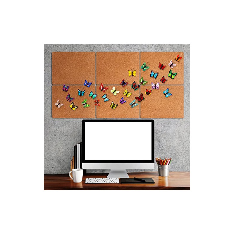 Epakh Tachuelas de Mariposa Decorativas con Efecto 3D, Multicolor, 30