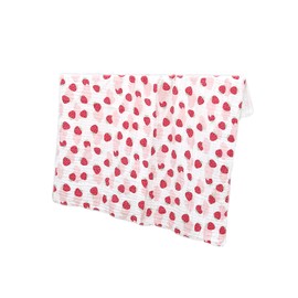 Comfy Baby Muslin Blanket, Swaddle for Newborns and Toddlers, Large 43” x 43” Cover, 6-Layer Plush Softness for Infant Swaddling, Receiving, or Tummy Time, Shower Gift (Strawberry, Baby - Muslin)