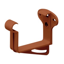 INEFA Headboard holder, gutter holder, box-shaped NW68 / 68 mm, 1 piece, brown gutter holder made of PVC-U plastic for box gutters, made in Germany