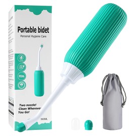 Portable Bidet for Travel, Handheld Jet Spray for Toilet, 500ml Capacity, Peri Bottle for Postpartum Care, Outdoor Use for Women and Men, Reusable Sprayer
