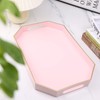 Omuriko Pink Decorative Tray with Handles, Versatile Serving Tray for