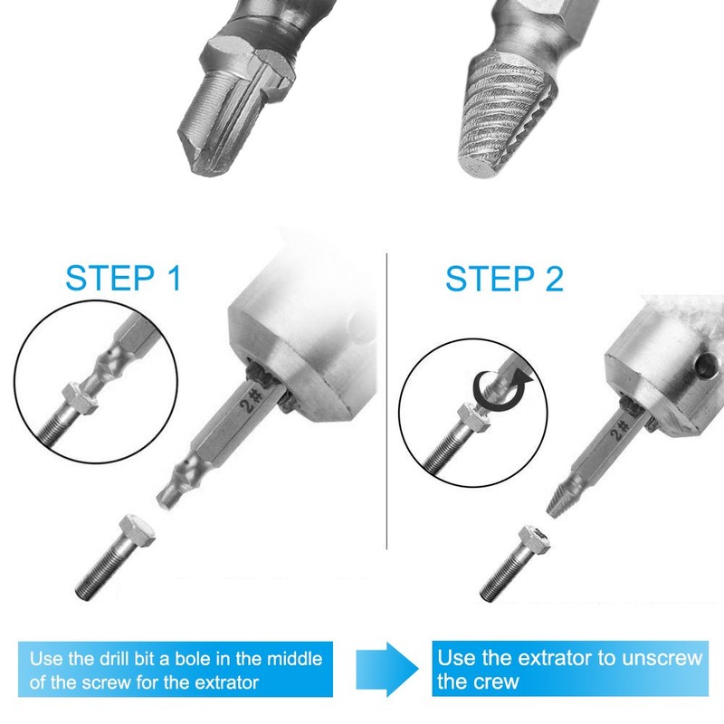 Screw Extractor, [Upgraded Version][6 Pieces] Diyife Stripped Screw Remover, Damaged