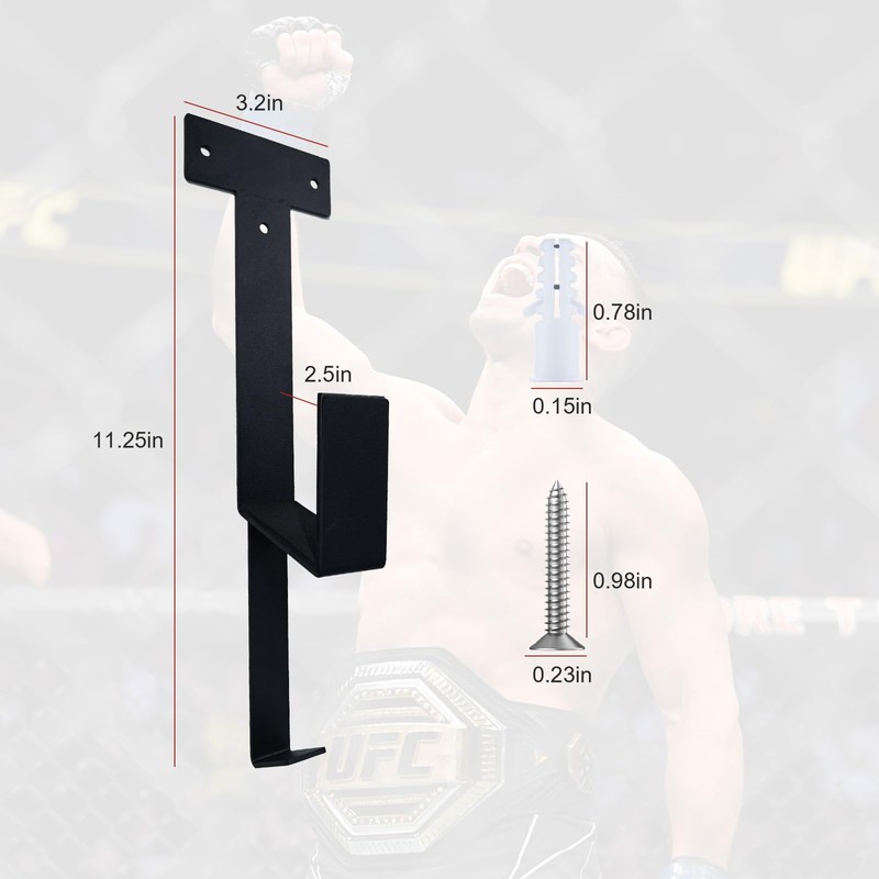 YEYPOP 4 Pcs Wrestling Championship Belt Wall Mount Display Holder